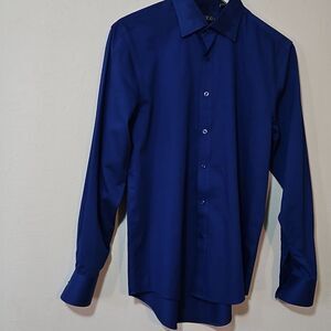 Luxton Royal Blue Long-Sleeve Dress Shirt